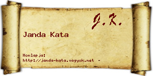 Janda Kata névjegykártya